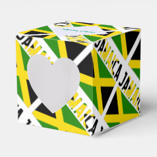 Jamaica Jamaican Flag Tiled Green Personalized  Favor Box