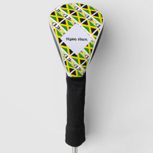Jamaica Jamaican Flag Tiled Personalized  Golf Head Cover