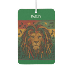Jamaica Lion Personalized Name Air Freshener