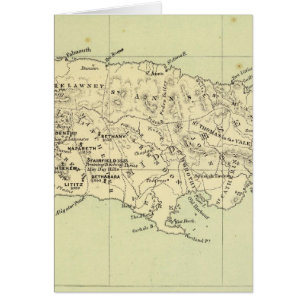Jamaica Lithographed Map