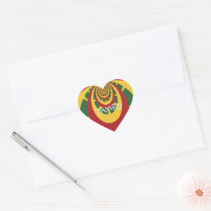 Jamaica Love Jambo Hakuna Matata Heart Sticker