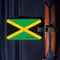 Jamaica Luggage Tags, patriotic Jamaican Flag