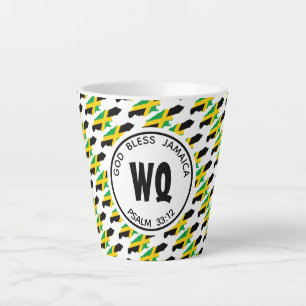 JAMAICA MAP Patriotic Customizable Jamaican Latte Mug