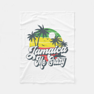 Jamaica Me Crazy Jamaican Cruise Travel Group Matc Fleece Blanket