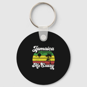 Jamaica Me Crazy Rasta Roots Rock Reggae Jamaican Keychain
