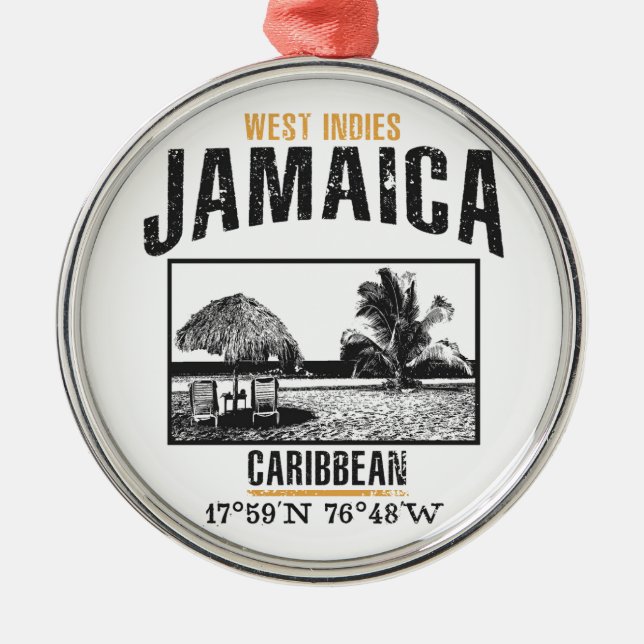 Jamaica Metal Ornament (Front)