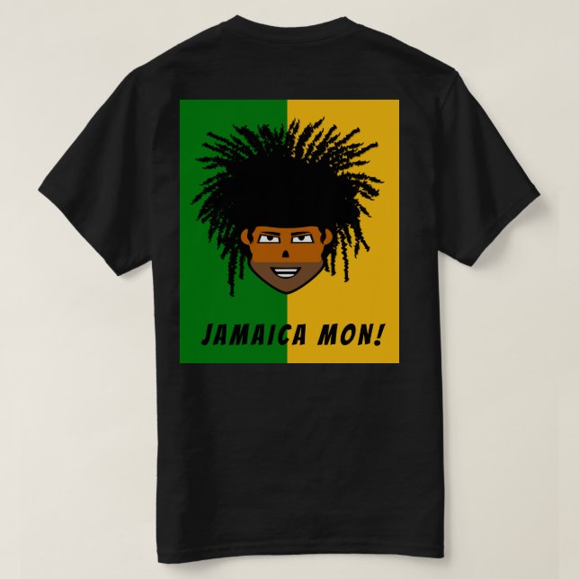 Jamaica Mon Men's Basic Dark T-Shirt (Design Back)