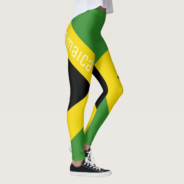 Jamaica National Flag Style Leggings (Right)