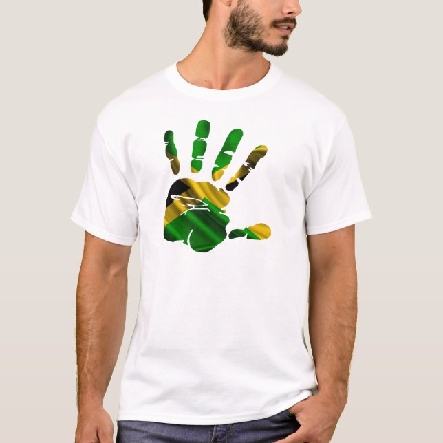 JAMAICA NICE HAND FLAG PRODUCTS T-Shirt (Front)