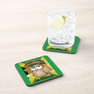 Jamaica No Problem Funny Owl Coaster