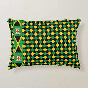 Jamaica Pillow, patriotic, premium, Jamaican Flag Accent Pillow
