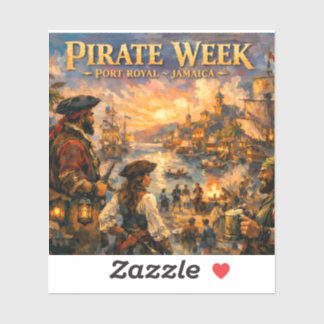 Jamaica Pirate week port yoyal sticker