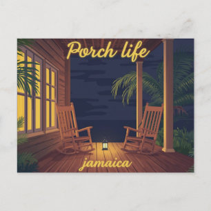 Jamaica Porch life evening  Postcard