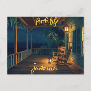 Jamaica Porch life evening  Postcard