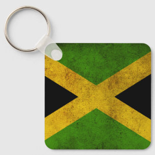 Jamaica Proud Jamaicans - Reggae Rasta Flag Keychain