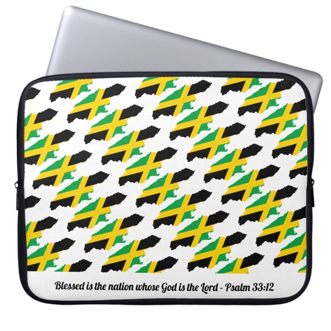 JAMAICA Psalm 33:12 Blessed Nation Laptop Laptop Sleeve (Front)