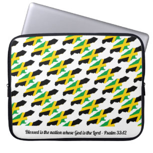 JAMAICA Psalm 33:12 Blessed Nation Laptop Sleeve