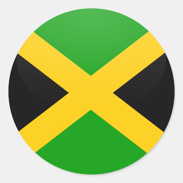 Jamaica quality Flag Circle Classic Round Sticker (Front)