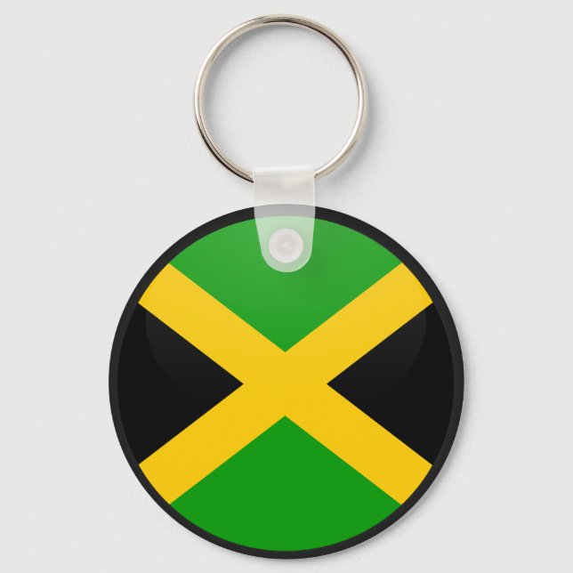 Jamaica quality Flag Circle Keychain (Front)