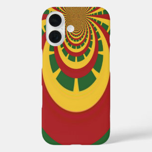 Jamaica Rasta colours art print pattern design iPhone 16 Case