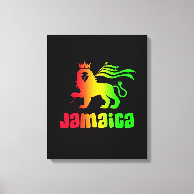 Jamaica Rasta Lion  Canvas Print (Front)