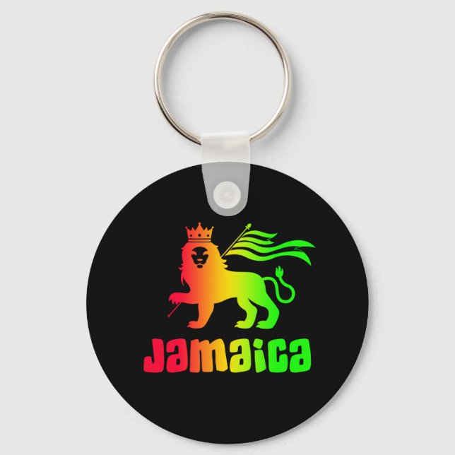 Jamaica Rasta Lion Keychain (Front)