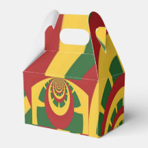 Jamaica Red Gold and Green Rasta Colours Favor Box