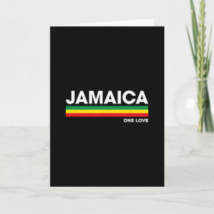 Jamaica Retro Reggae Color Bars Jamaican Vacation  Card