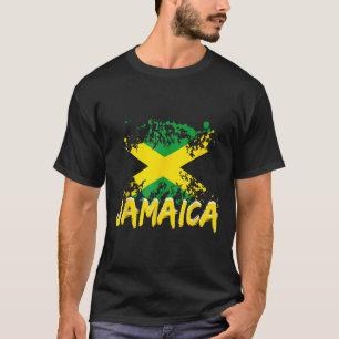 Jamaica Retro Vintage Watercolors Sport Jamaican F T-Shirt