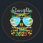 Jamaica Reunion Family Friends Trip 2025 Birthday  Classic Round Sticker<br><div class="desc">Jamaica Reunion Family Friends Trip 2025 Birthday Squad</div>