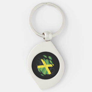 Jamaica Ripped Flag Keychain