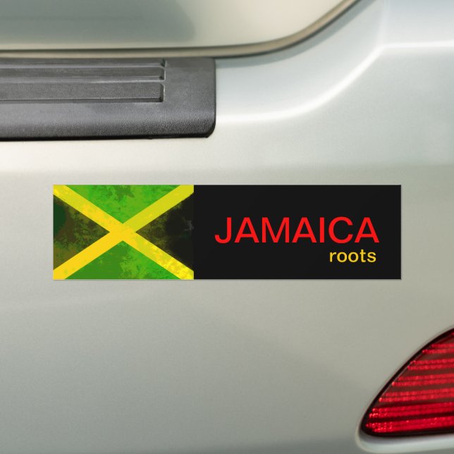 Jamaica roots bumper sticker (On Car)