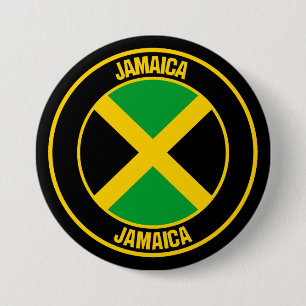 Jamaica Round Emblem 3 Inch Round Button
