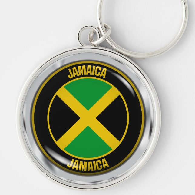 Jamaica Round Emblem Keychain (Front)