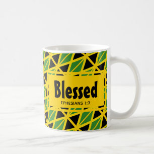 JAMAICA Scripture Patriotic Yellow Jamaican Flag Coffee Mug