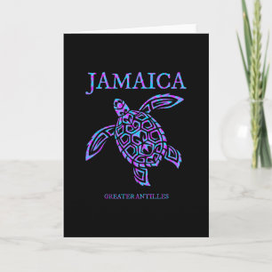 Jamaica Sea Turtle Jamaican Womens Girls Vacation Card