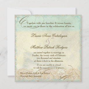 Jamaica Sea Turtle Modern Coastal Ocean Beach Invitation