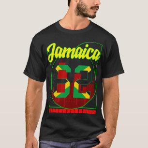 Jamaica Shirt, Jamaica 62 Jamaican Flag Design T-Shirt