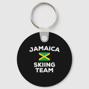Jamaica Ski Skiing Team Jamaican Flag Keychain