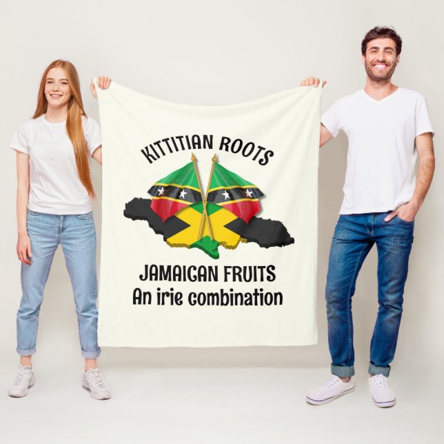 JAMAICA ST KITTS Irie Combination Fleece Blanket (In Situ)