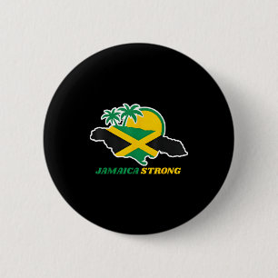 Jamaica Strong I Love Jamaican Flag Heart Women Me 2 Inch Round Button