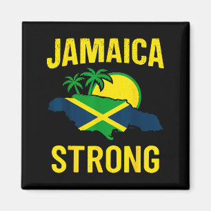 Jamaica Strong I Love Jamaican Flag Heart Women Me Magnet