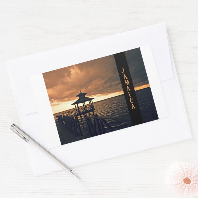 Jamaica Sunset scenic Sticker (Envelope)