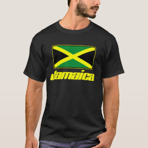 Jamaica T-Shirts (Black with Jamaica Flag)