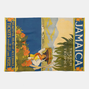 Jamaica, the gem of the tropics kitchen towel