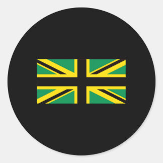 Jamaica Union Jack British Flag Jamaican Classic Round Sticker