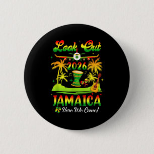 Jamaica Vacation 2026 Here We Come Matching Birthd 2 Inch Round Button