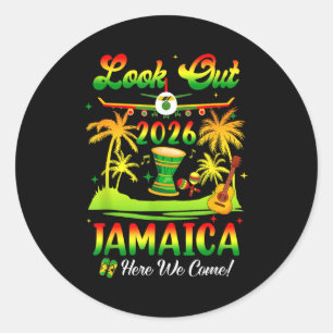 Jamaica Vacation 2026 Here We Come Matching Birthd Classic Round Sticker