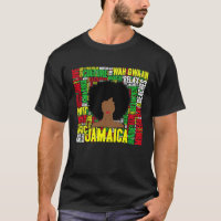 Jamaica Vacation Afro Woman Word Art