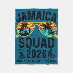 Jamaica vacation squad 2026 matching family trip  fleece blanket
